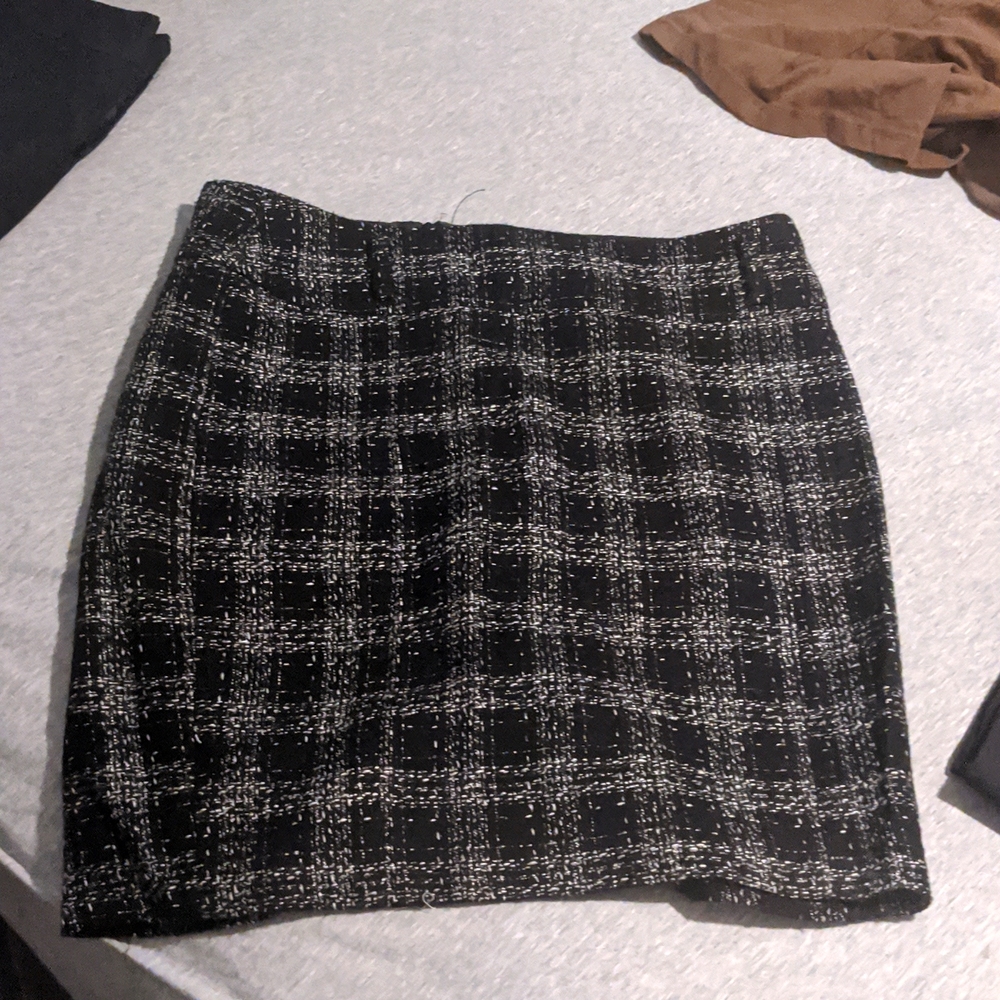 Black plaid skirt heart and soul